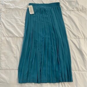 Howard Wolf Blue Long Maxi Skirt Women's 12 Vintage Microfiber Made In USA